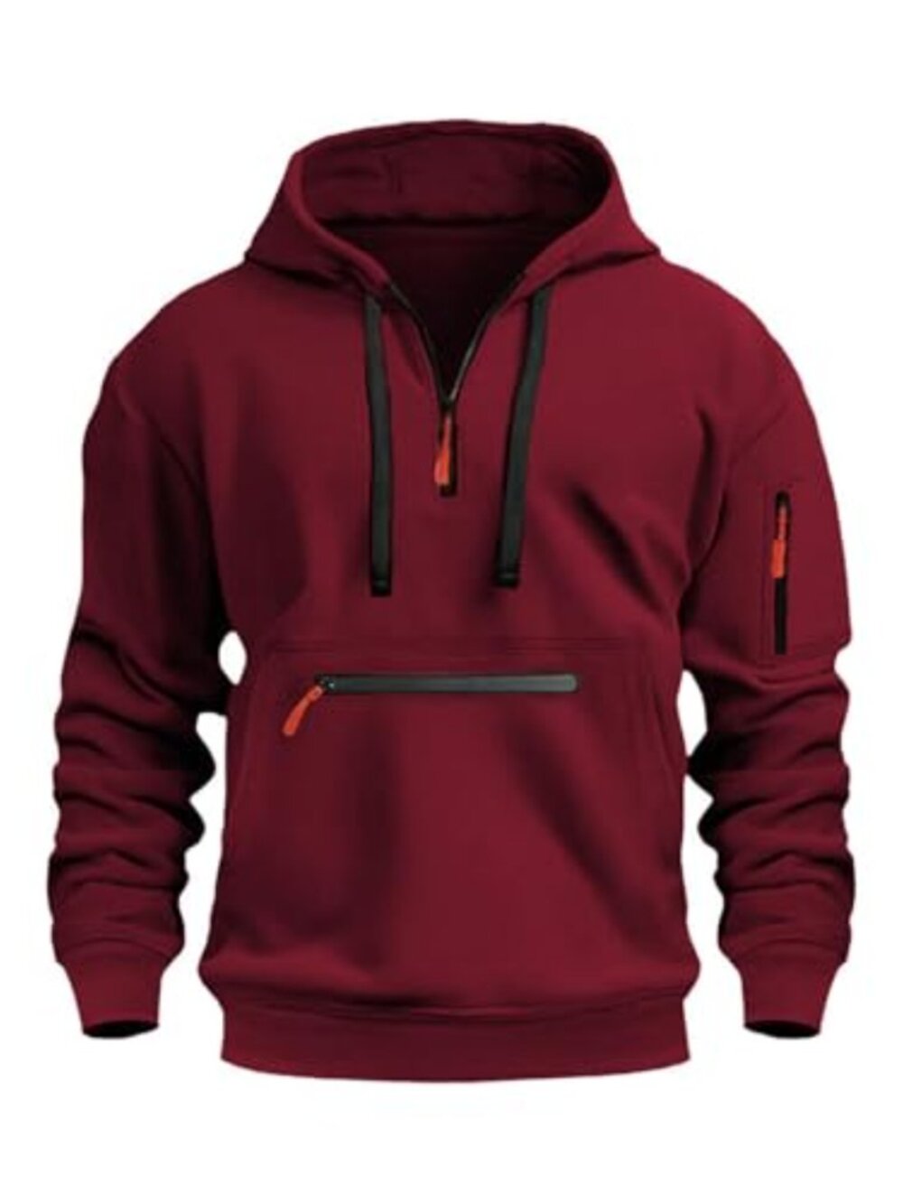 Men's Quarter Zip Hoodie Fleece Lined Pullover Sweatshirt